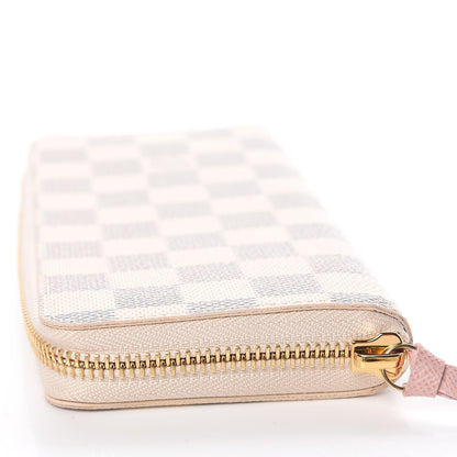 Louis Vuitton Damier Azur Clemence Wallet Rose Ballerine 10 of 11
