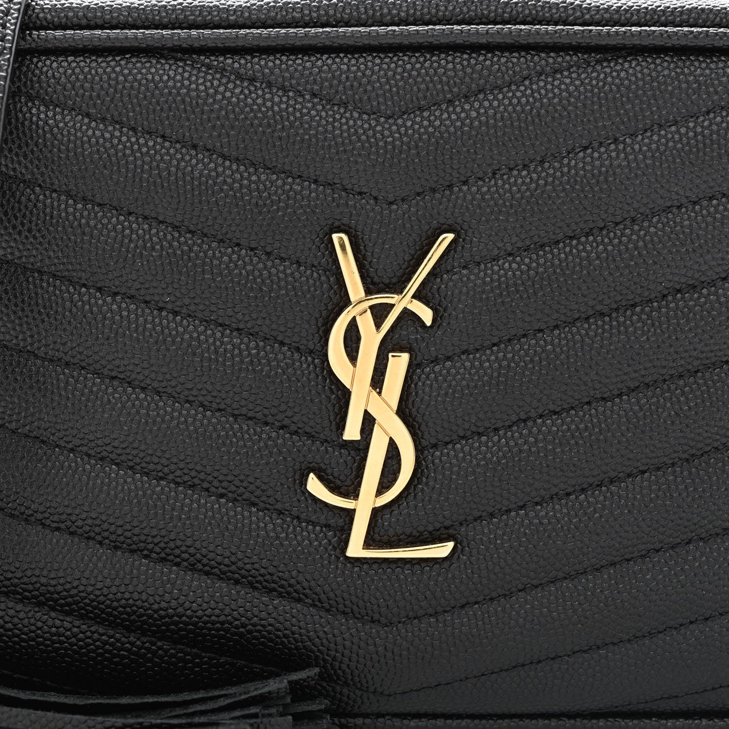 Saint Laurent Grain De Poudre Matelasse Monogram Mini Lou Camera Bag Black 8 of 10