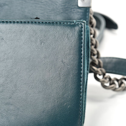 Chanel Velvet Quilted Small Boy Flap Turquoise 12 of 18