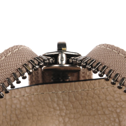 Celine Drummed Calfskin Shoulder Luggage Dune 9 of 10