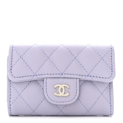 Chanel Caviar Quilted Classic 4 Key Holder Wallet Light Purple 1 of 10