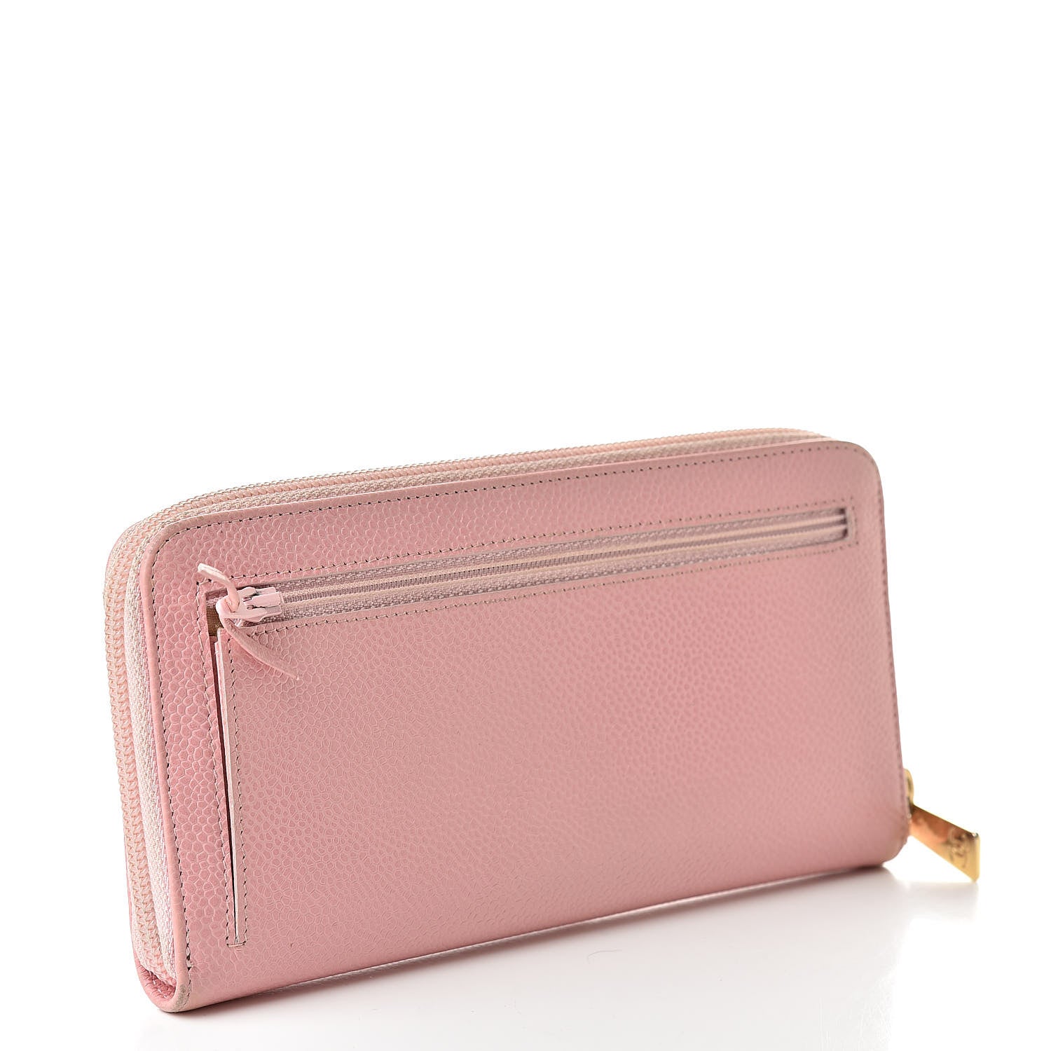 Chanel Caviar Zip Around Wallet Pink 3 of 14