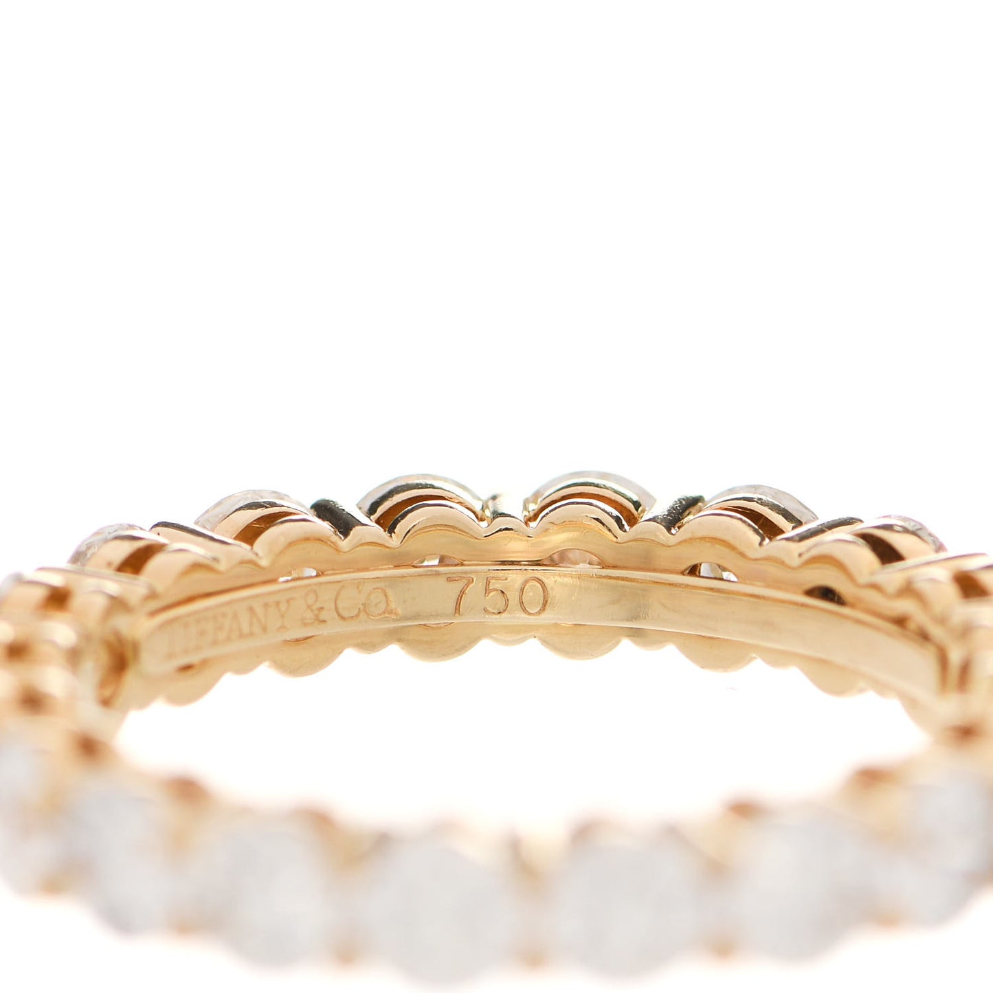 18K Yellow Gold Diamond 3.35ctw 3.5mm Embrace Eternity Band Ring 56 7.75