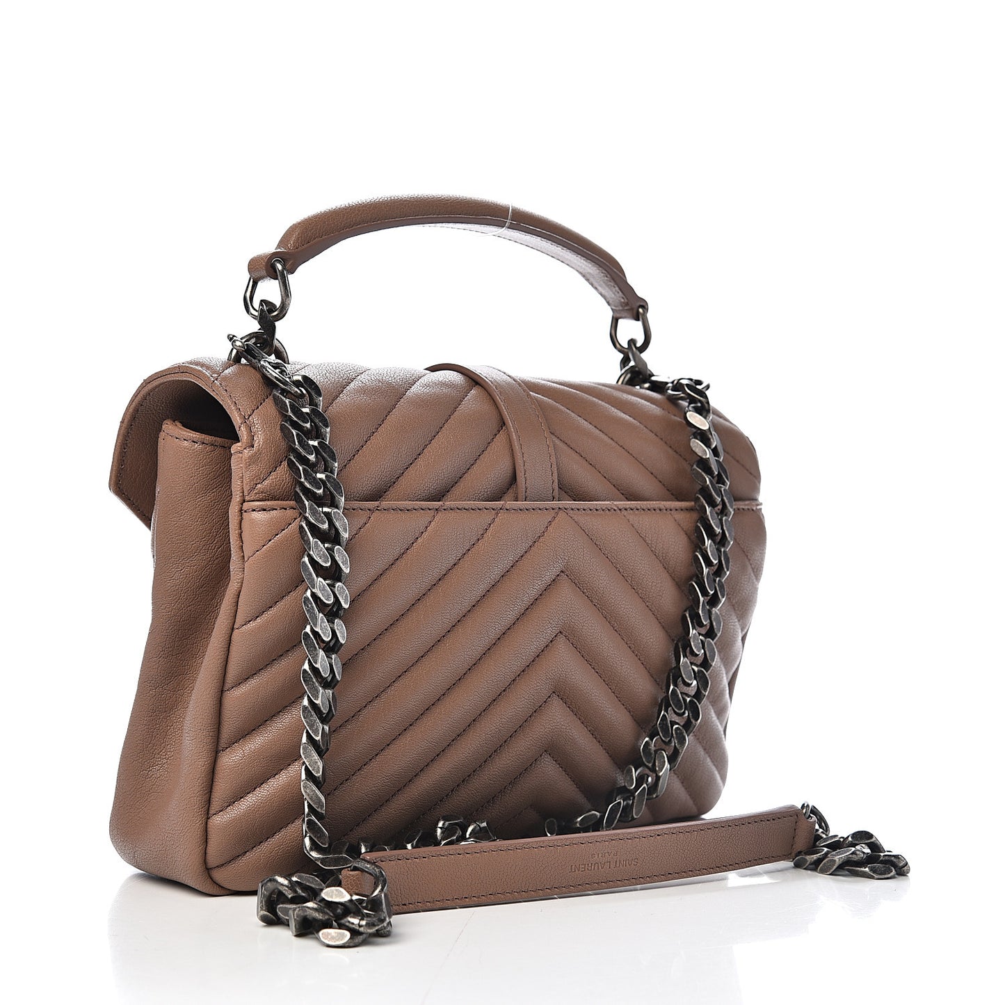 Sheepskin Matelasse Chevron Monogram Medium College Bag Fard