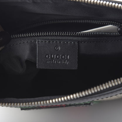 Gucci GG Supreme Monogram Web Messenger Bag Black 7 of 9