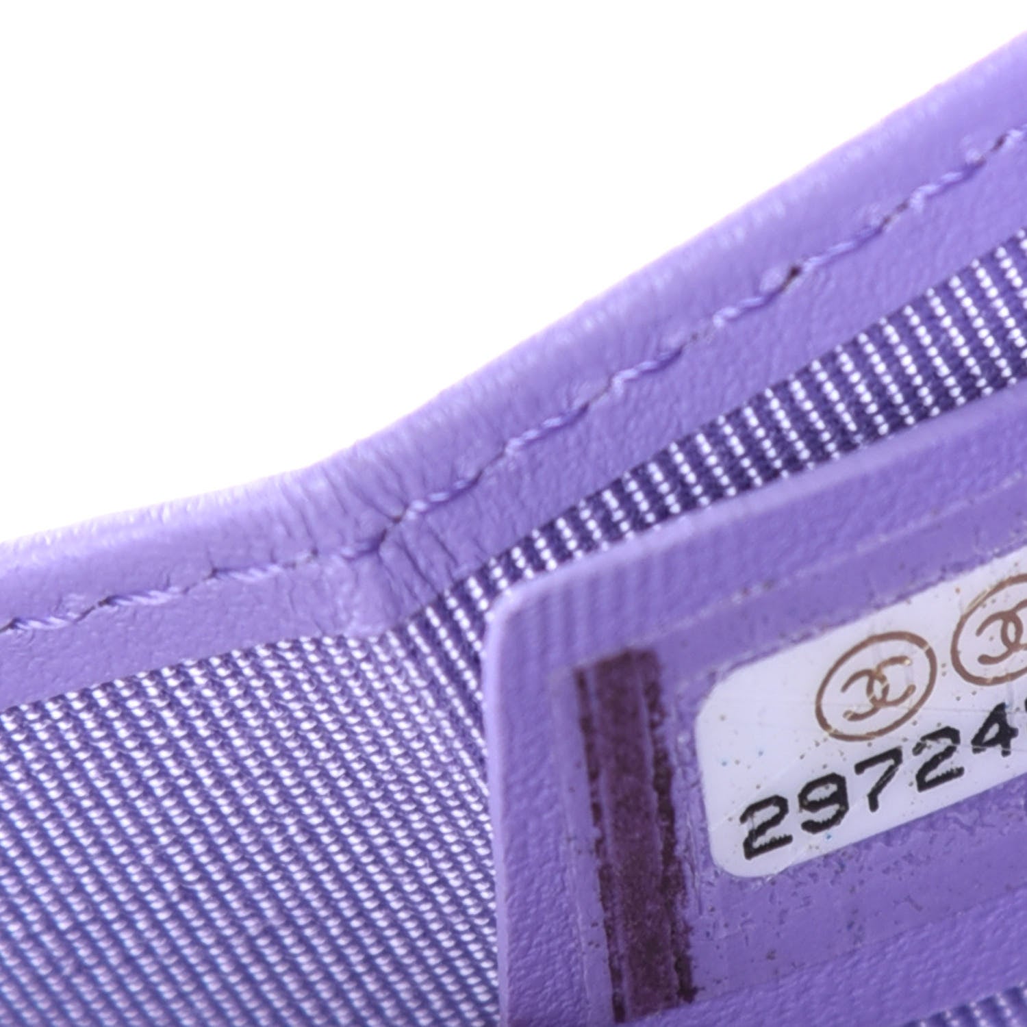 Chanel Caviar Quilted Zipped Key Holder Case Purple 11 of 12