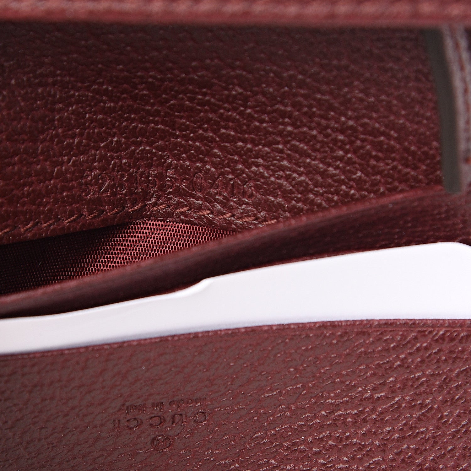 Gucci Textured Calfskin Web Ophidia Card Case Vintage Bordeaux 6 of 7