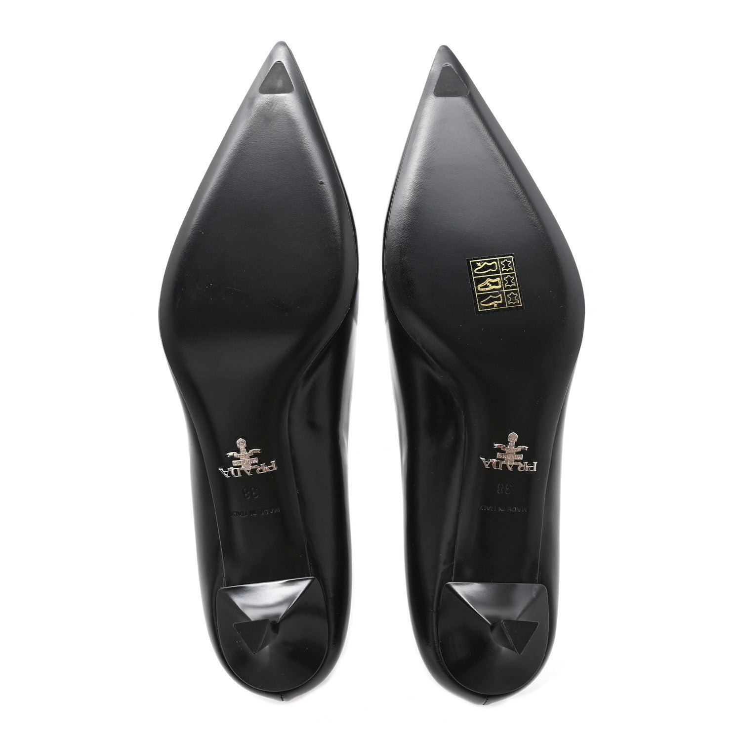 Prada Spazzolato Pointed Toe 55mm Pumps 38 Black 5 of 11