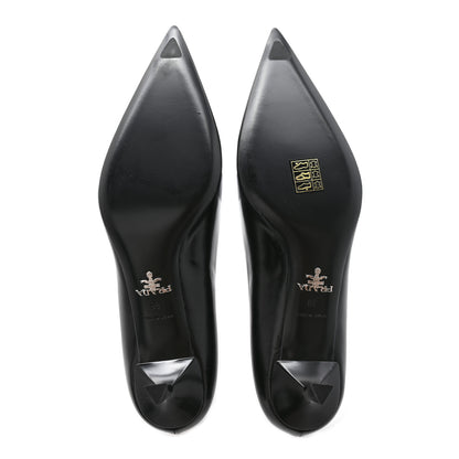 Prada Spazzolato Pointed Toe 55mm Pumps 38 Black 5 of 11