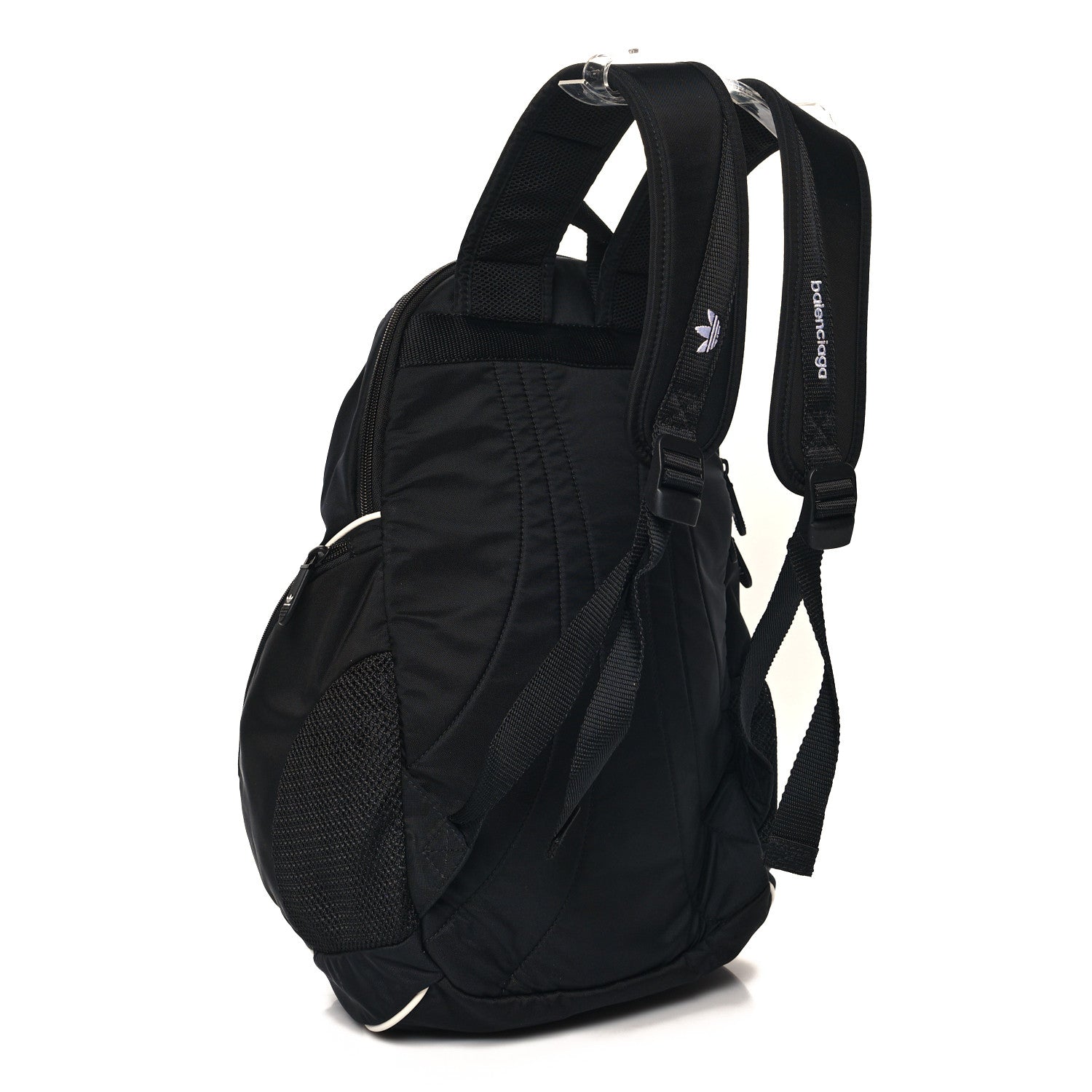 Balenciaga X ADIDAS Recycled Nylon Backpack Black Blue 3 of 9