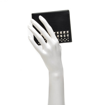 Gucci Calfskin Studded Bi-Fold Wallet Black 2 of 6