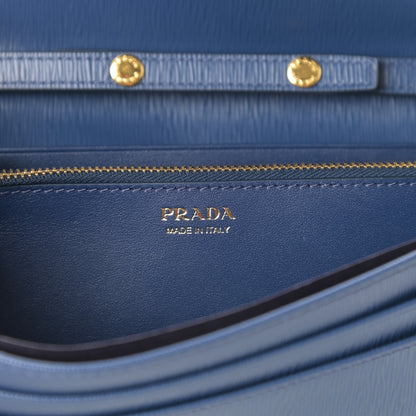 Prada Vitello Move Chain Wallet Bleuette 6 of 9