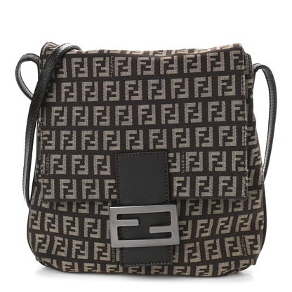 Fendi Zucchino Vitello Tube Messenger Bag Testa di Moro Beige 1 of 9