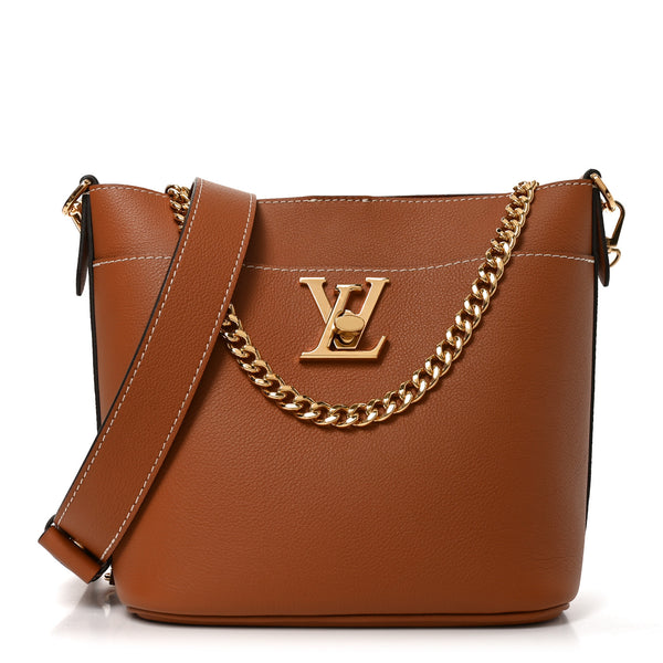 LVのショルダーバッグ Louis Vuitton Calfskin Lock and Walk Bucket Cognac 1965855