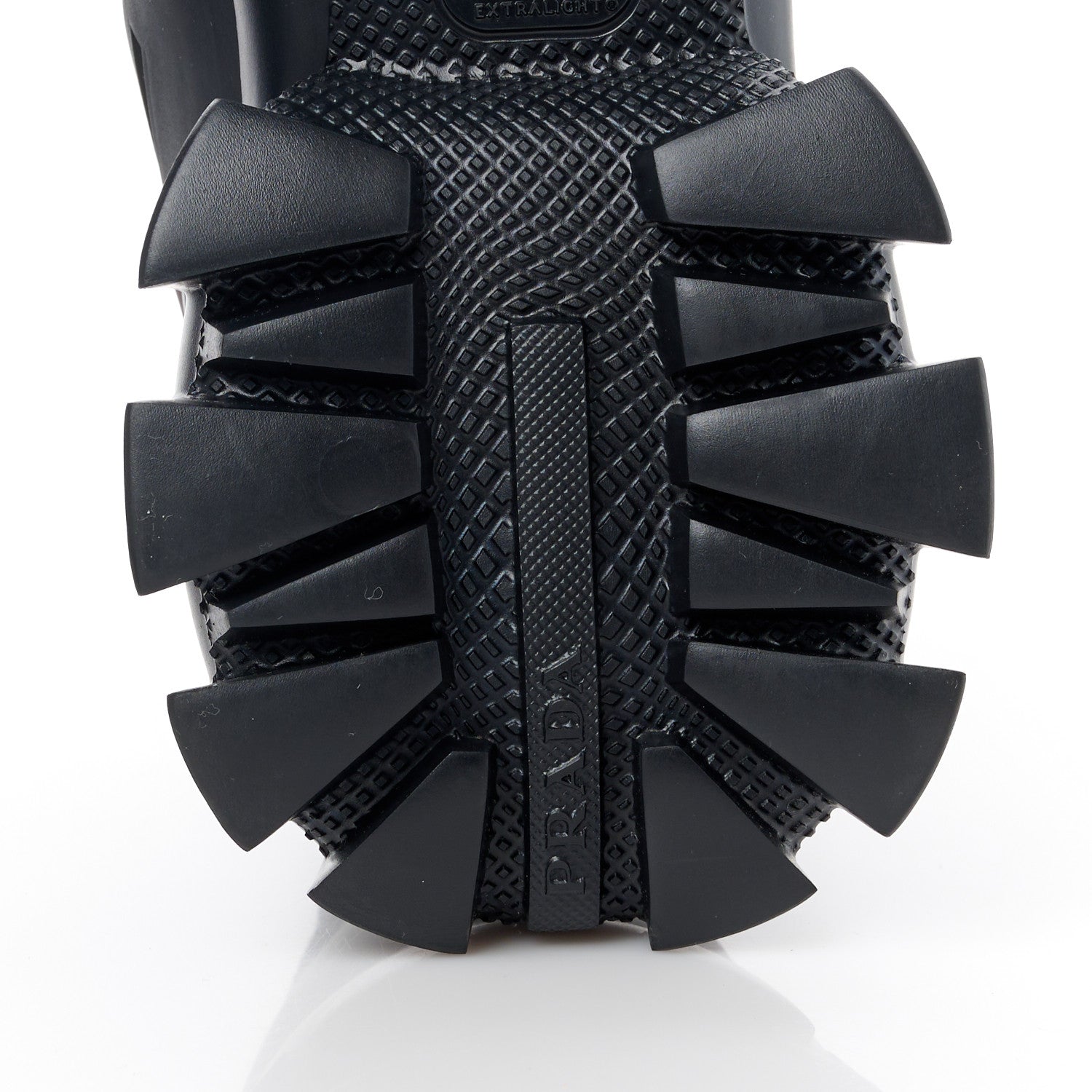 Prada Rubber Knit Fabric Iridescent Mens Cloudbust Thunder Sneakers 8 Black 7 of 9