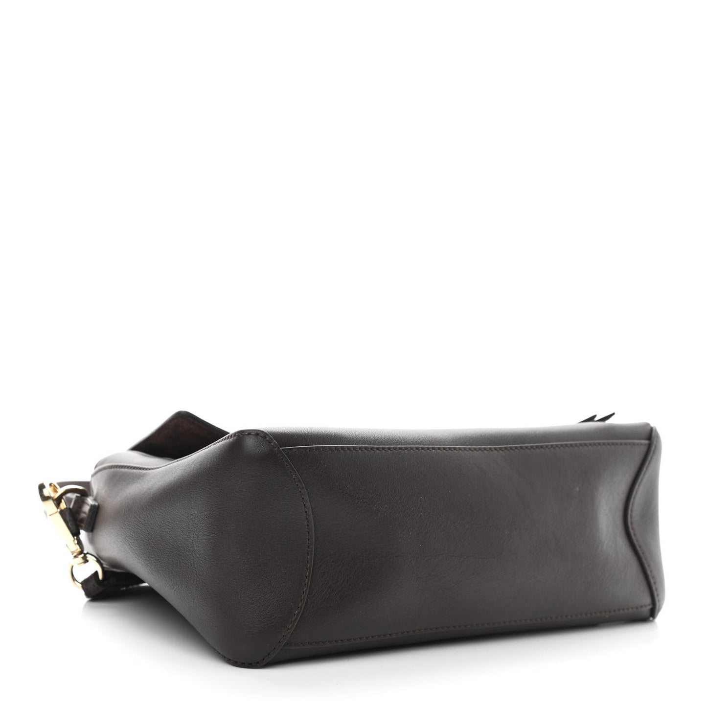 Calfskin Small Faye Day Shoulder Bag Carbon Brown