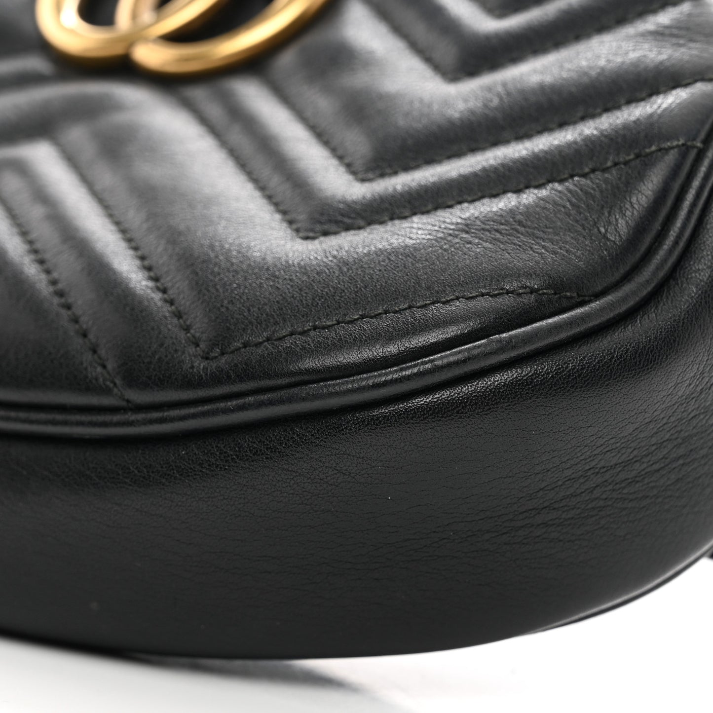 Calfskin Matelasse GG Marmont Belt Bag 75 30 Black
