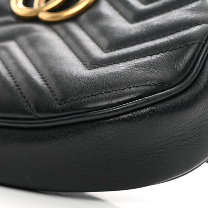 Gucci Calfskin Matelasse GG Marmont Belt Bag 75 30 Black 10 of 10