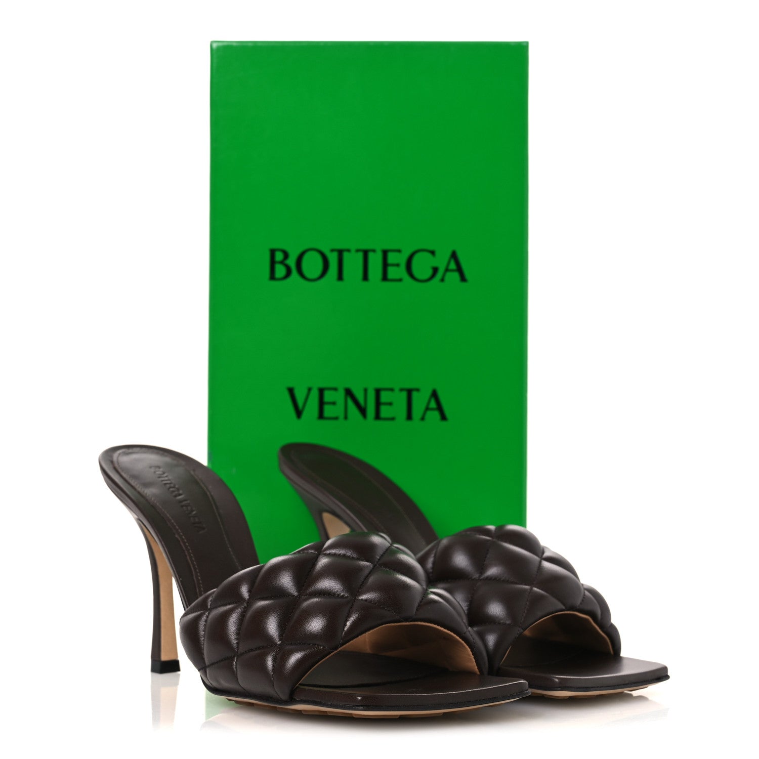 Bottega Veneta Nappa Matelasse Padded Mule Sandals 40 Chocolate Spread 11 of 11