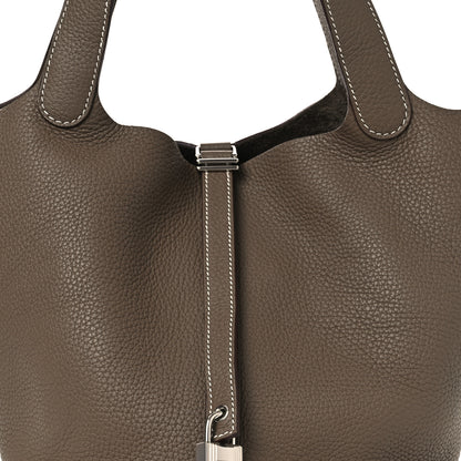 Hermes Taurillon Clemence Picotin Lock 22 MM Etoupe 8 of 12
