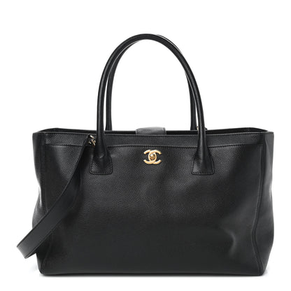 Chanel Calfskin Cerf Executive Shopper Tote Black 1 of 9