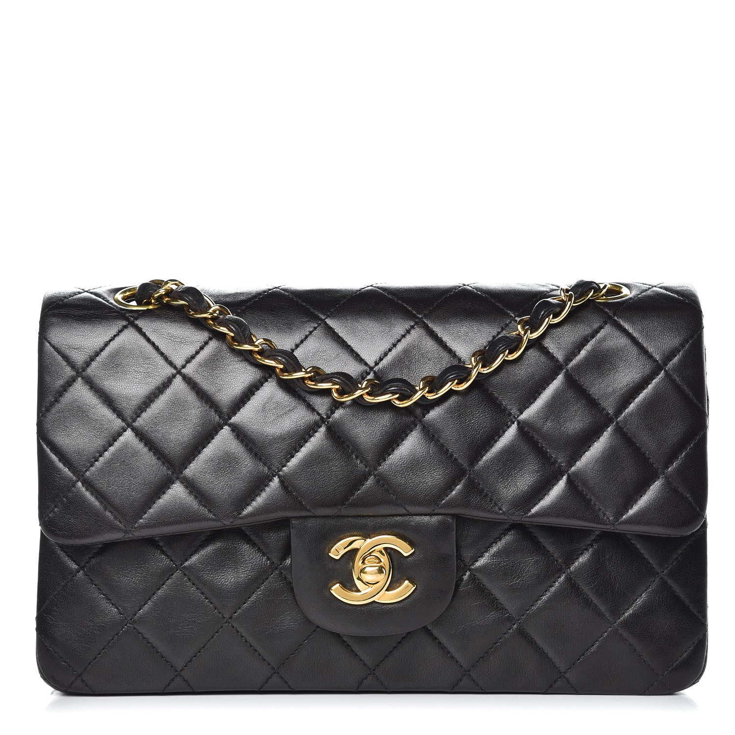 Chanel Lambskin Quilted Small Double Flap Black 1 of 13