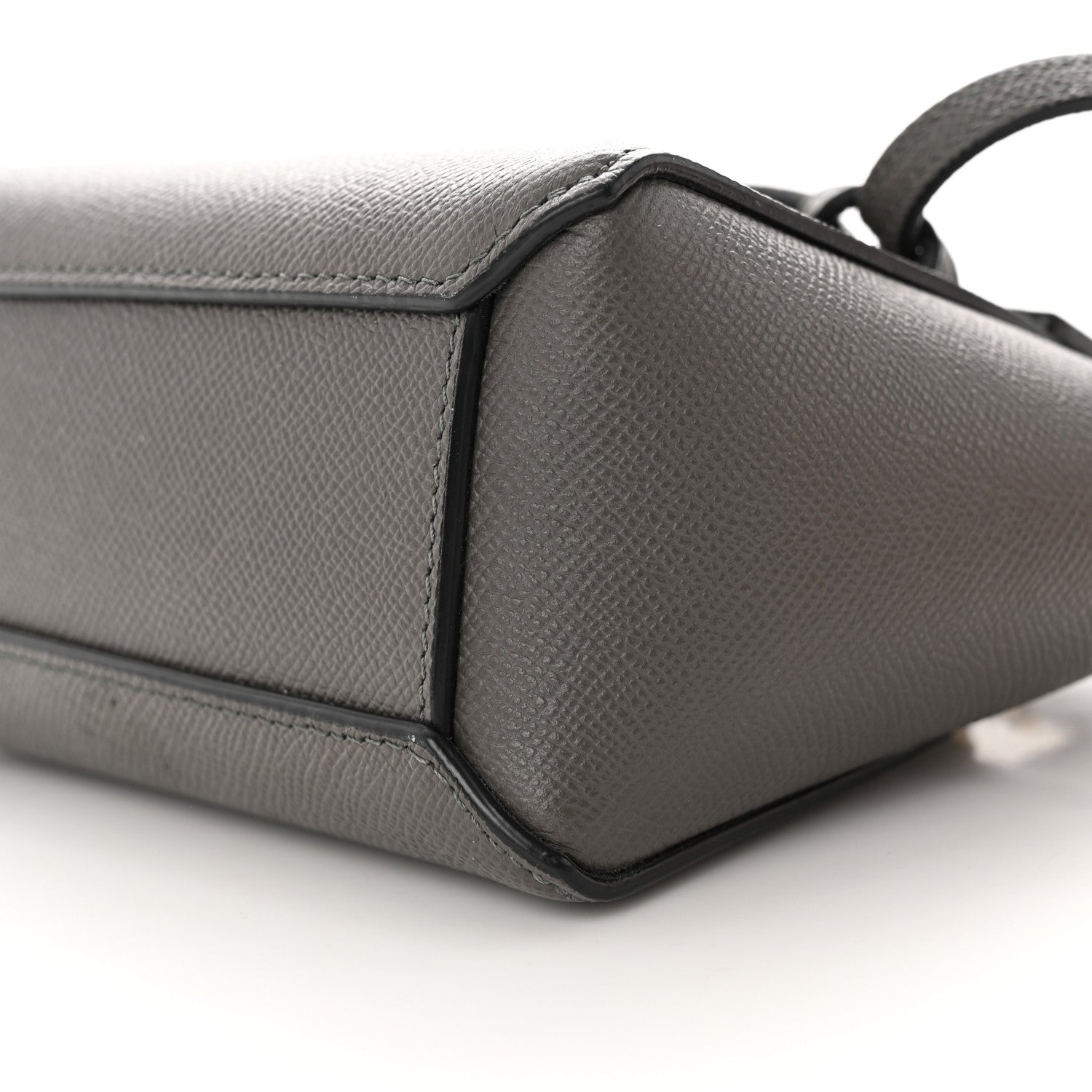 Celine Grained Calfskin Nano Belt Bag Grey 9 of 14