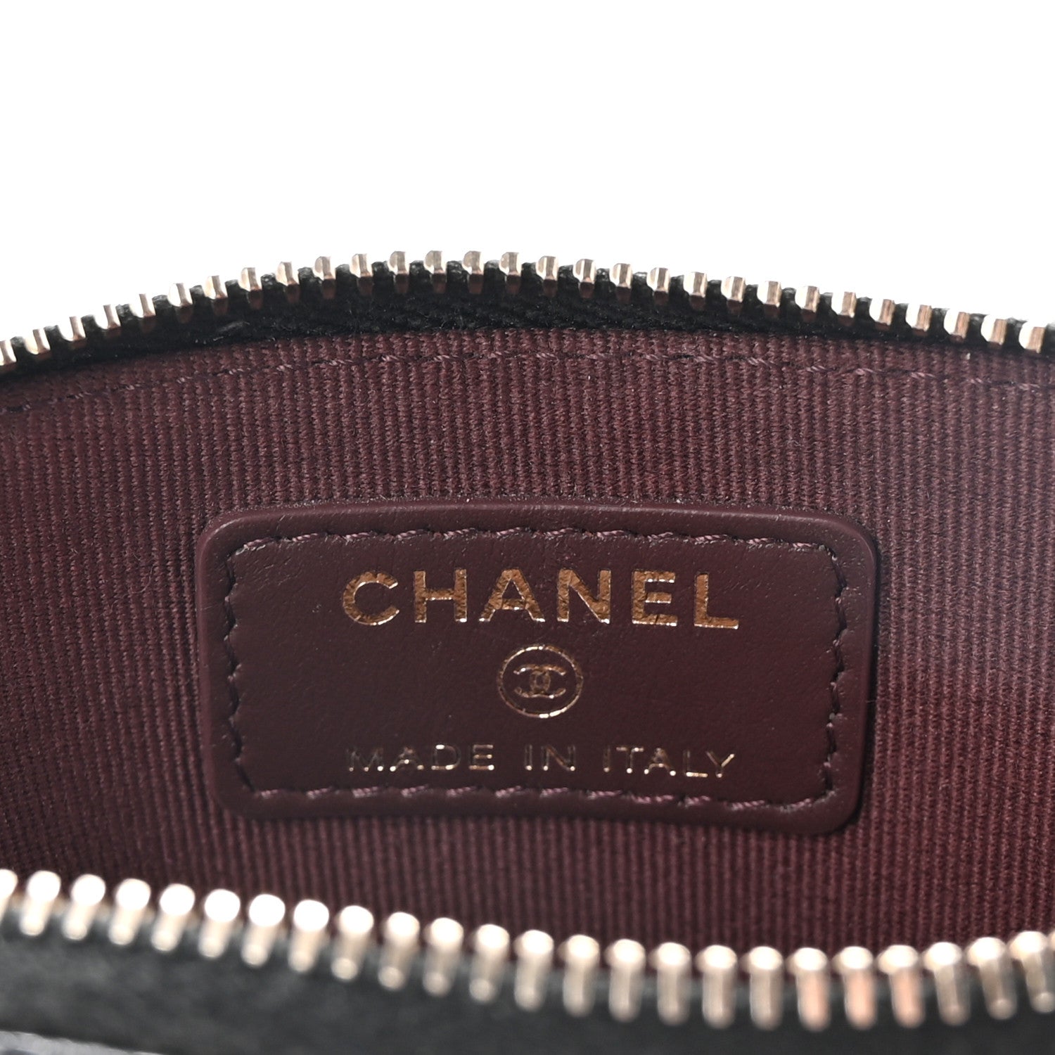 Chanel Caviar Quilted Zip Card Holder Wallet Black 6 of 8