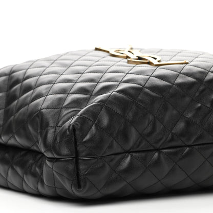 Saint Laurent Lambskin Quilted Maxi Icare Shopping Tote Black 10 of 12