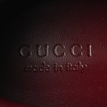Gucci Calfskin Suede Crystal Patent Mens Re-Web Sneakers 9 Ivoire Red 9 of 10