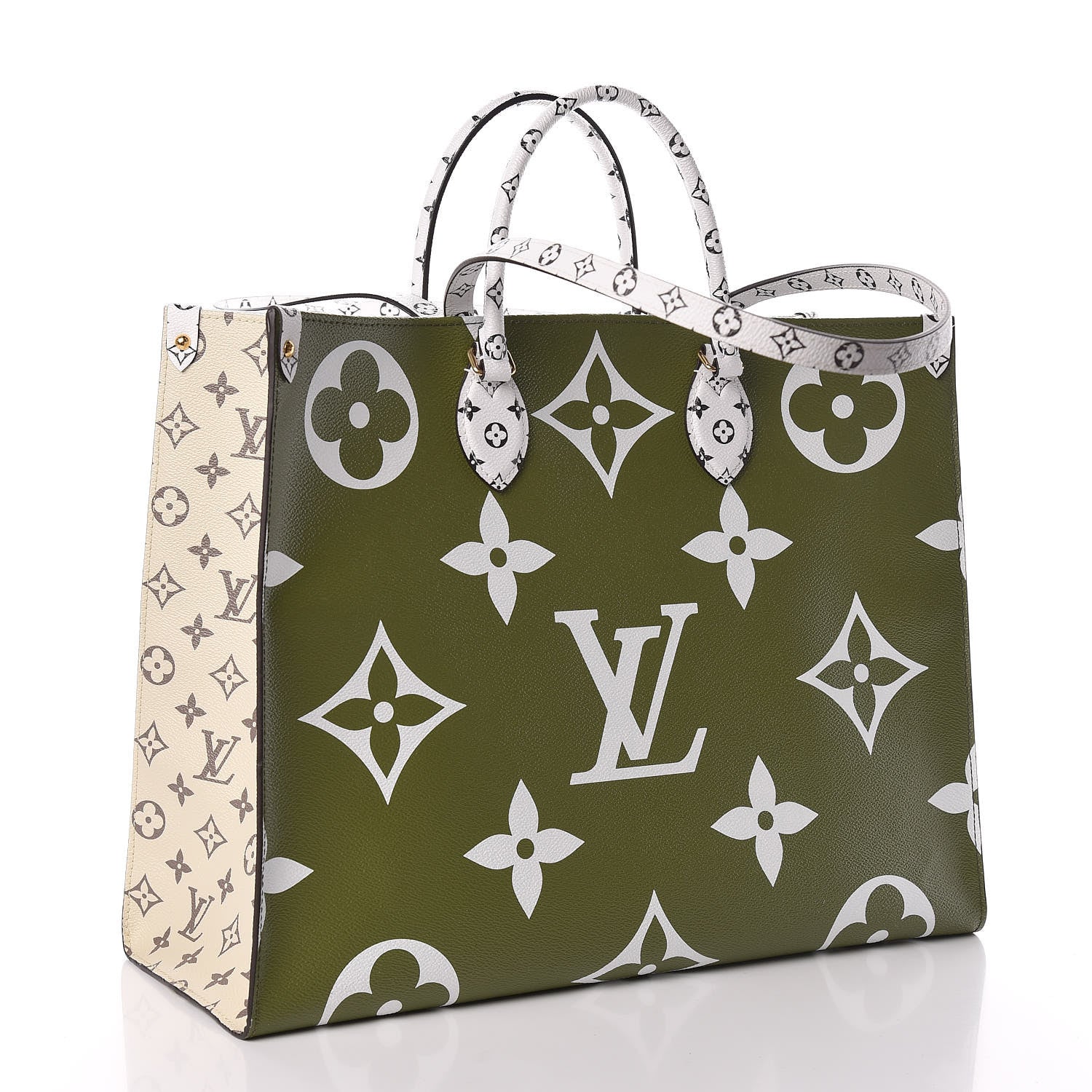 Louis Vuitton Monogram Giant Onthego GM Kaki Beige 4 of 11