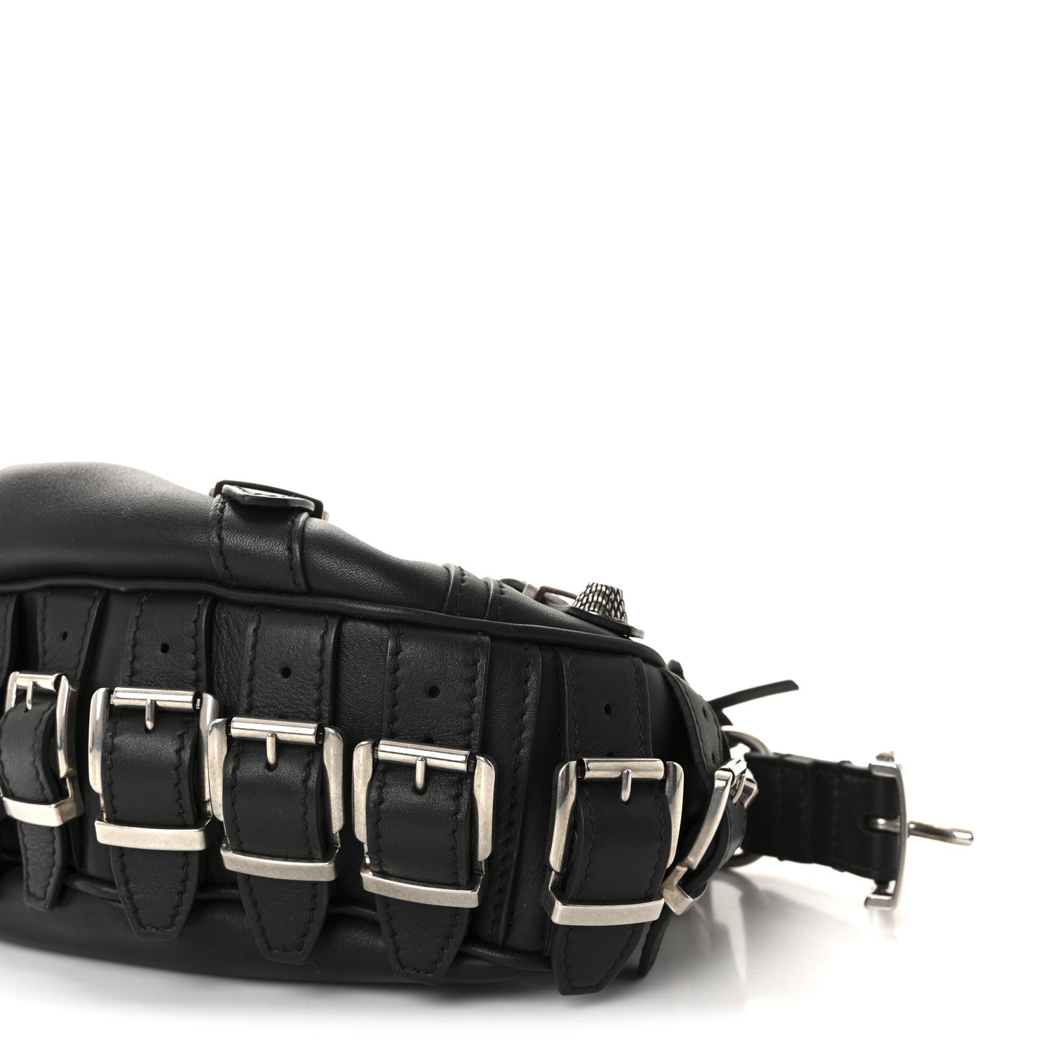 Balenciaga Calfskin Le Cagole With Buckles Shoulder Bag XS Black 9 of 9