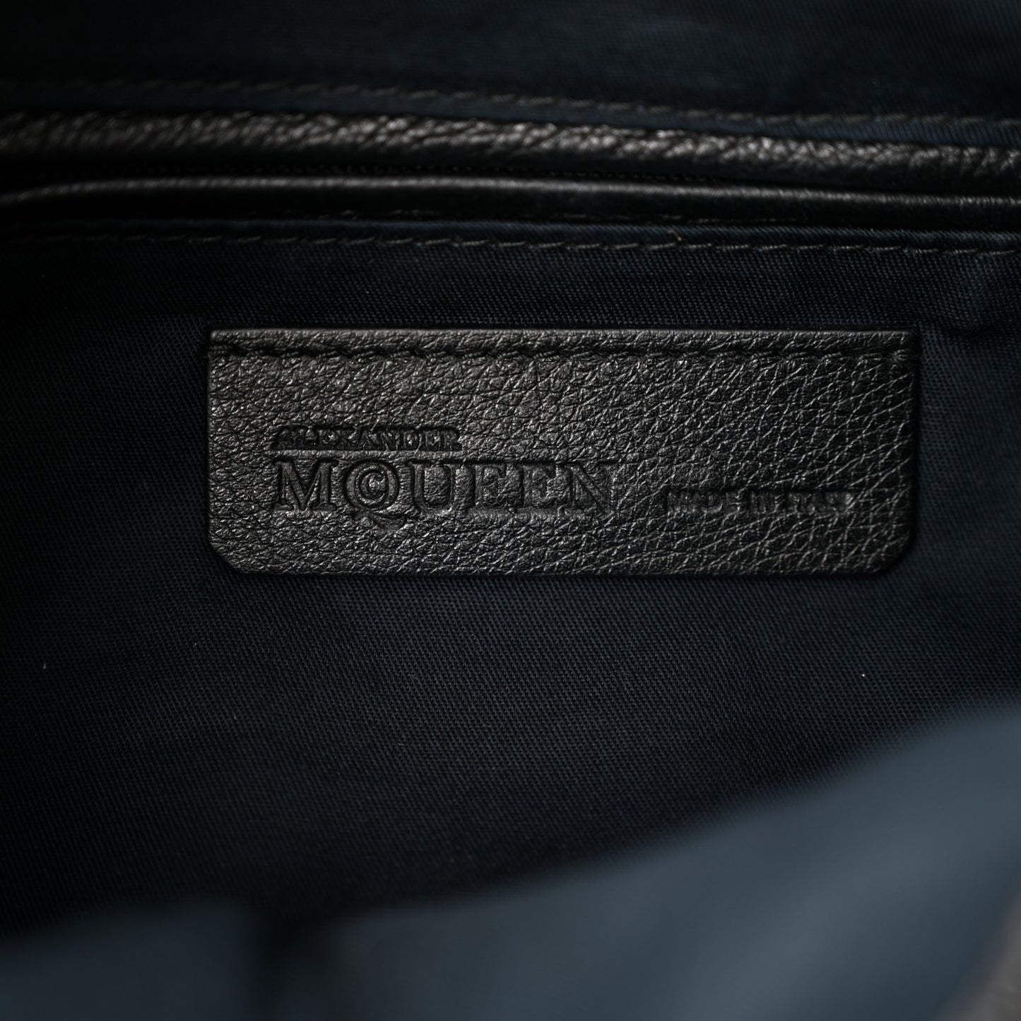 Calfskin Skull Embossed De Manta Clutch Black