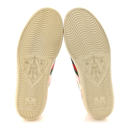 Gucci Calfskin Web Strawberry Print Womens Ace Sneakers 37 Ivory Red Green 6 of 10