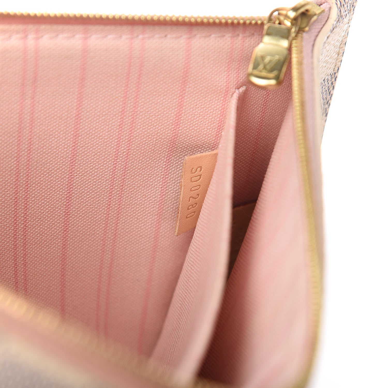 Louis Vuitton Damier Azur Neverfull MM GM Pochette Rose Ballerine 14 of 16