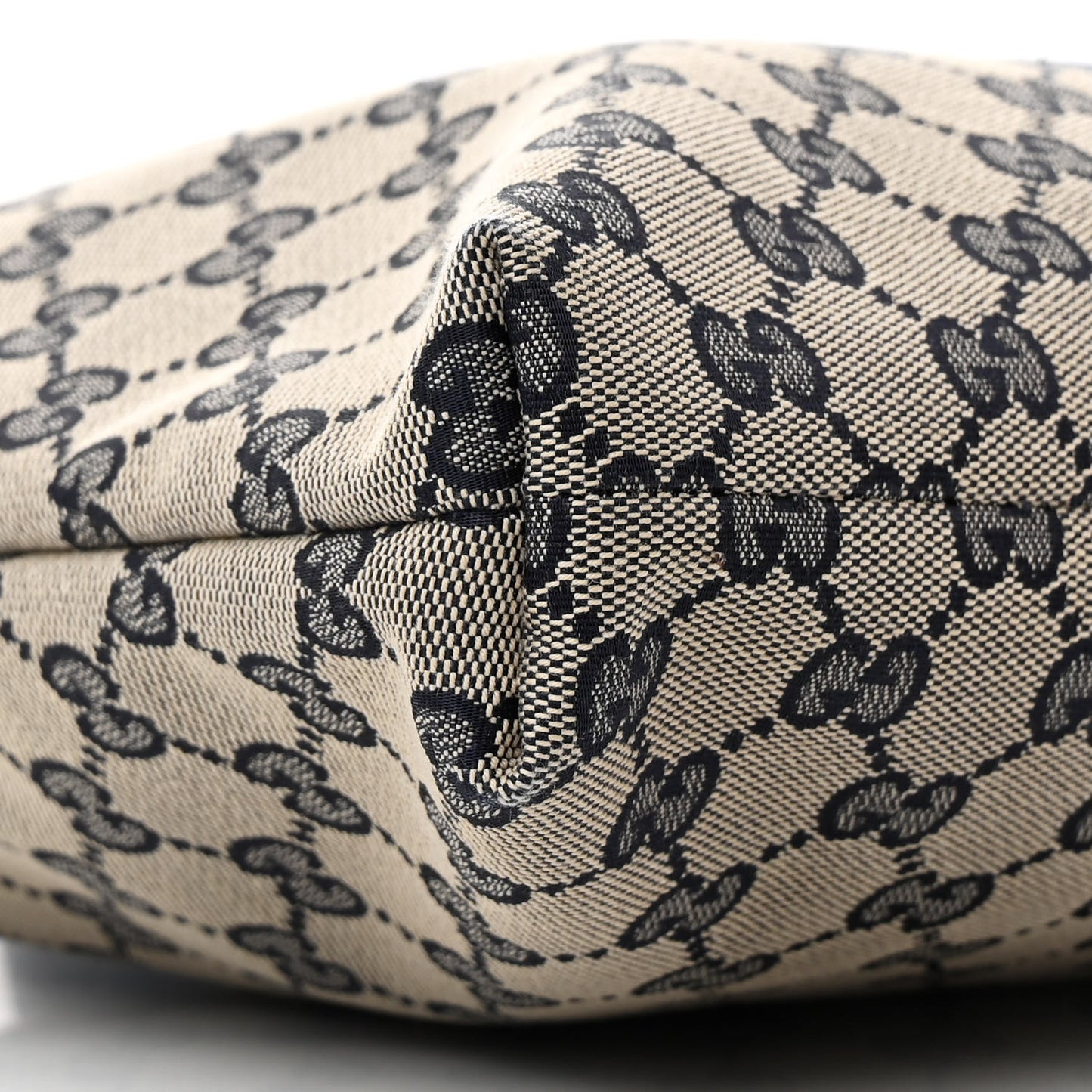 GG Supreme Monogram Web Flat Messenger Bag Navy