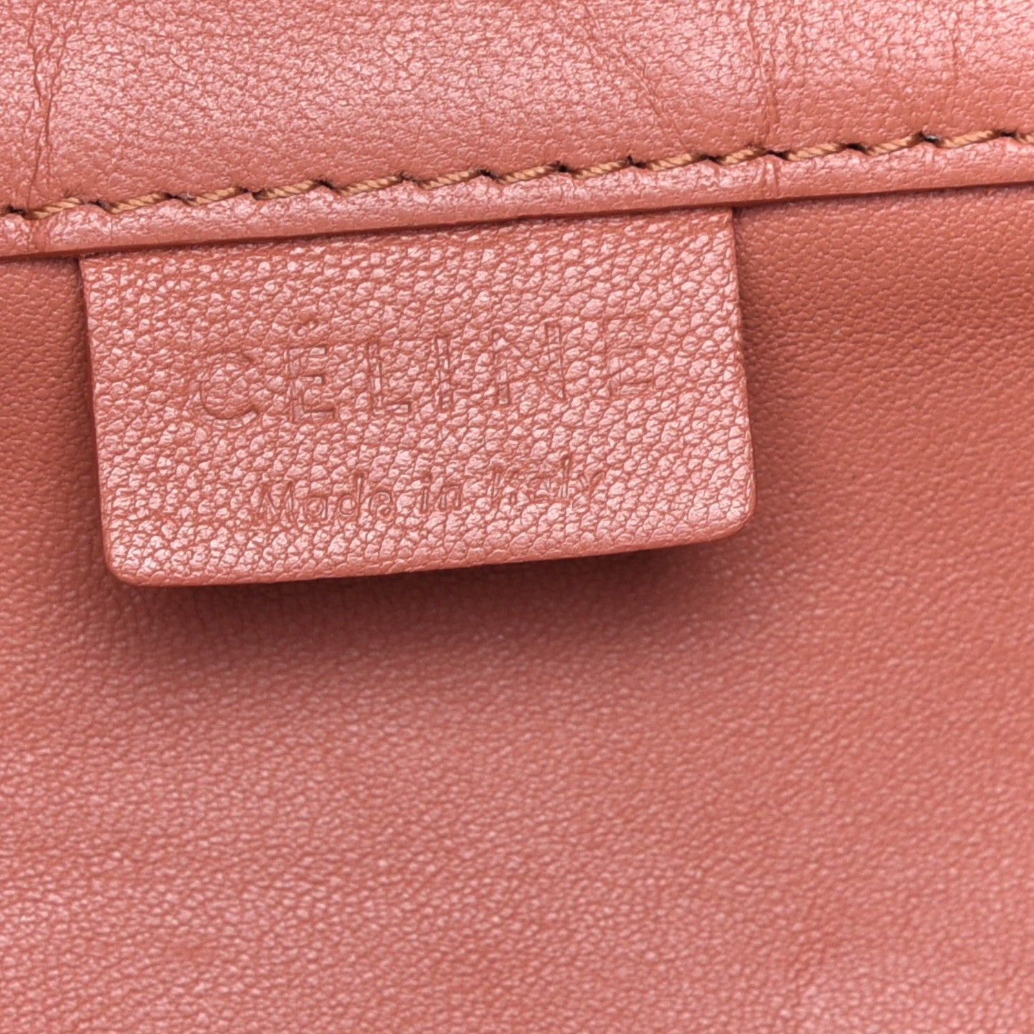 Celine Lambskin Horizontal Cabas Sienna 6 of 10