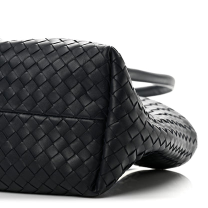 Bottega Veneta Calfskin Intrecciato Pinacoteca Reversible Tote Midnight Basalt 10 of 12