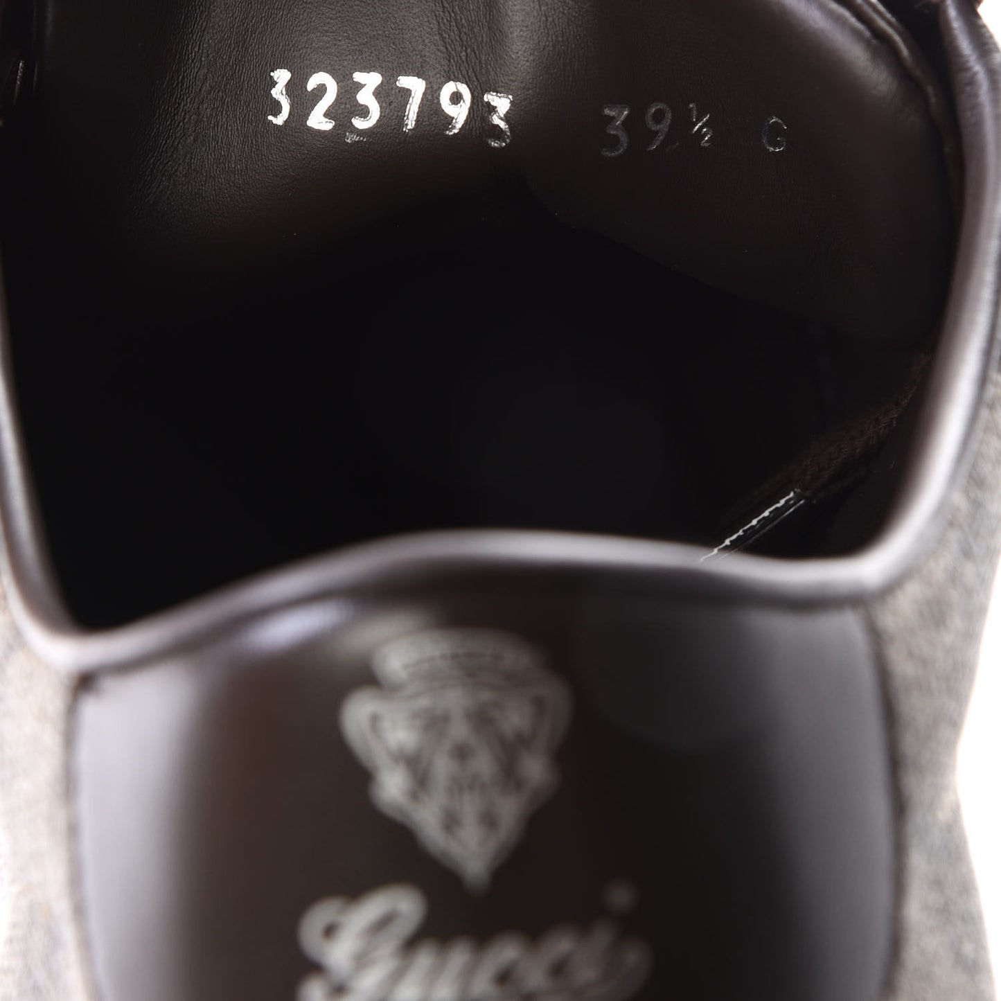 GG Supreme Monogram Womens Tessuto Sneakers 39.5 Ebony