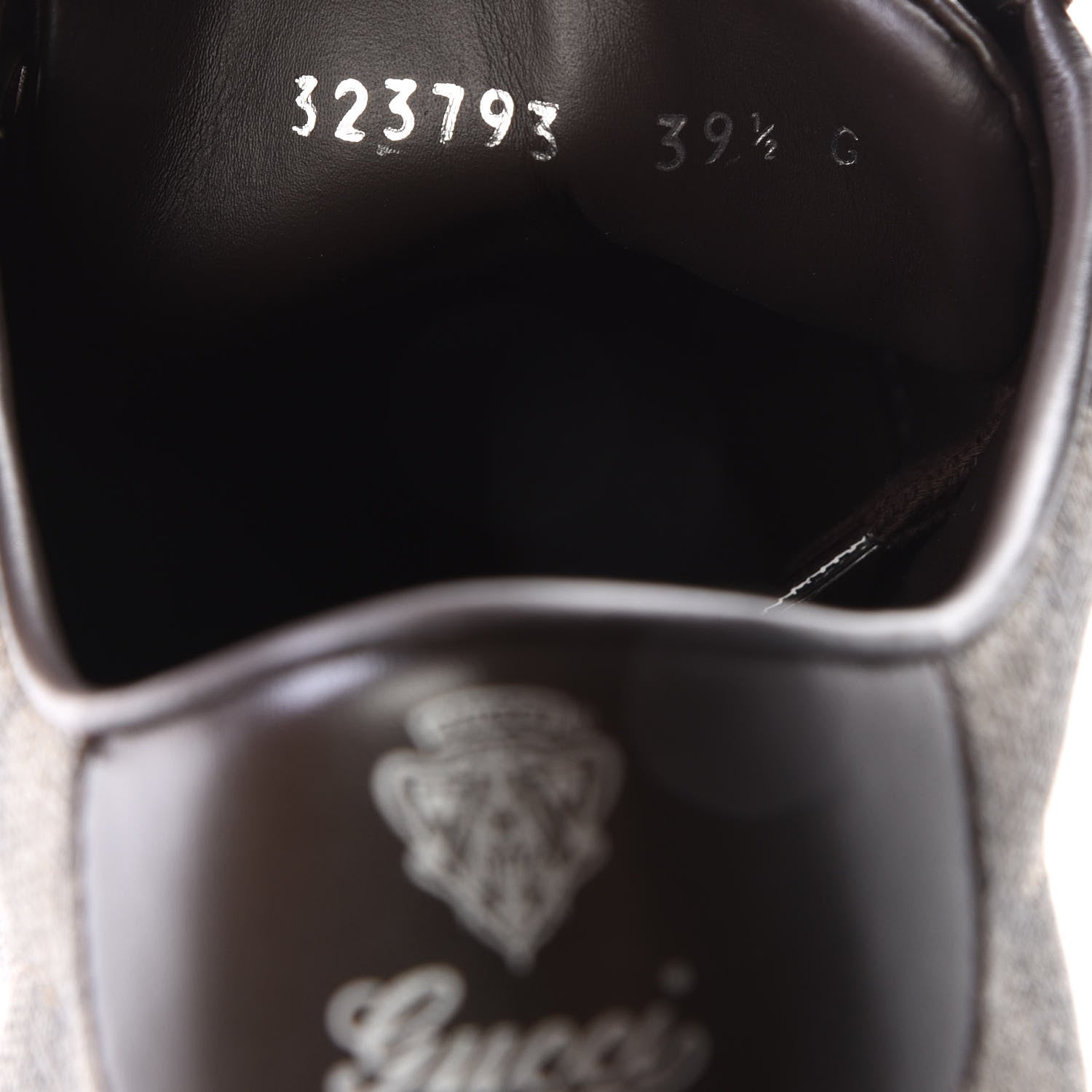 Gucci GG Supreme Monogram Womens Tessuto Sneakers 39.5 Ebony 8 of 9