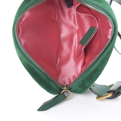 Gucci Velvet Matelasse GG Marmont Belt Bag 95 38 Green 5 of 12