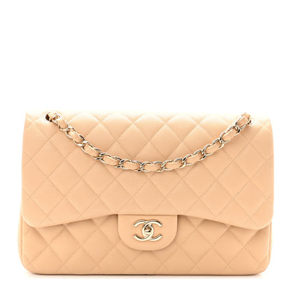 Chanel Caviar Quilted Jumbo Double Flap Beige Clair 1 of 11