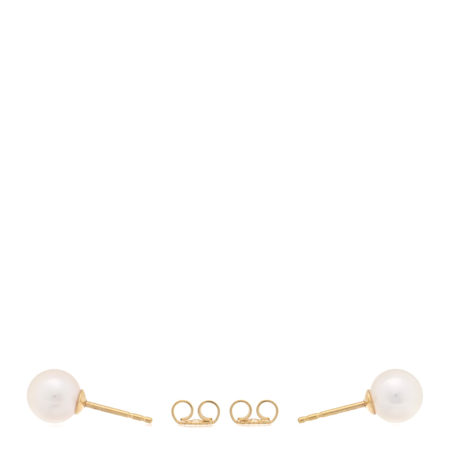 Mikimoto 18K Yellow Gold Akoya Pearl 7-7.5mm Stud Earrings 3 of 5