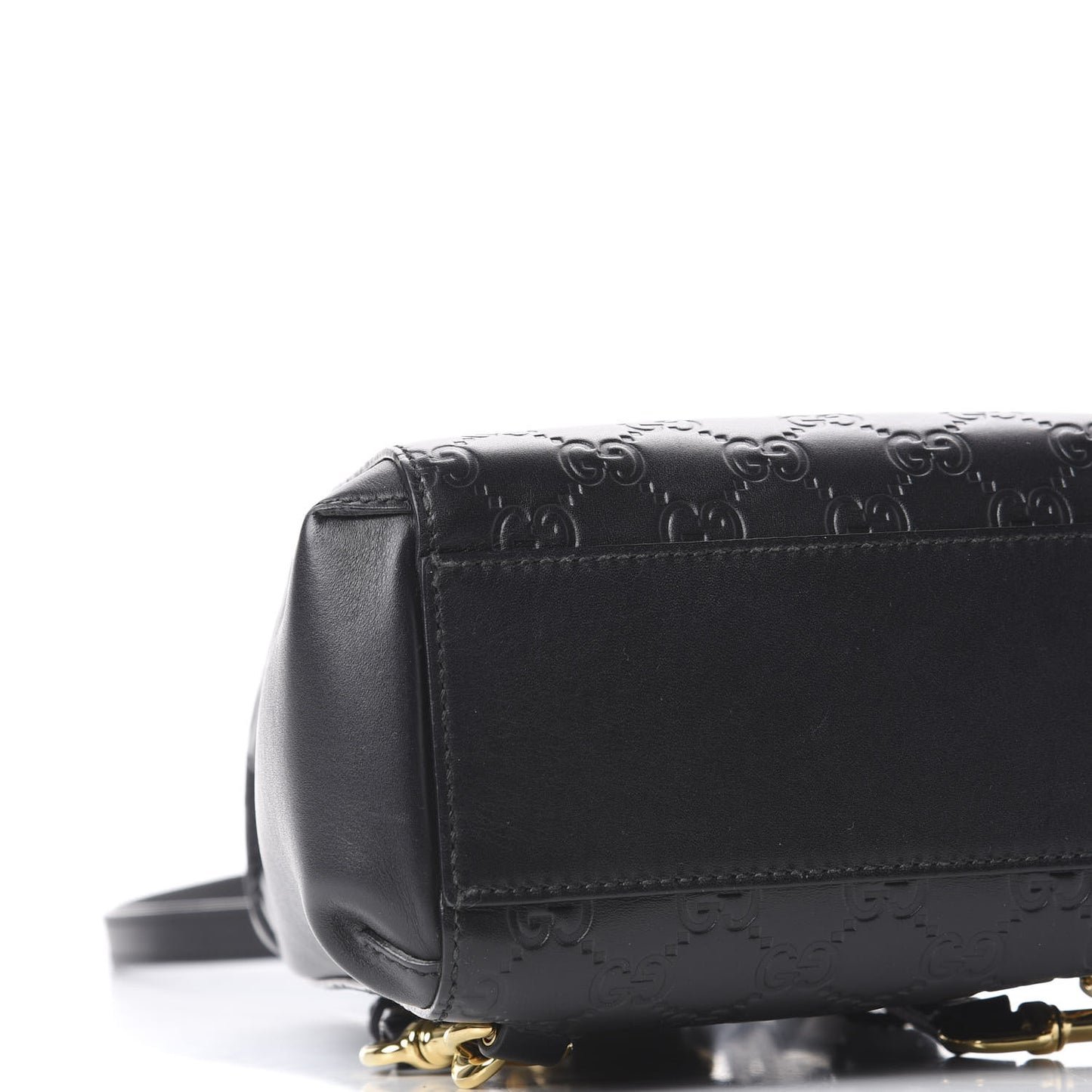 Guccissima Signature Padlock Backpack Black