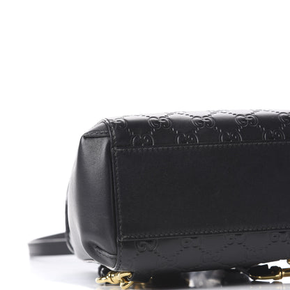 Gucci Guccissima Signature Padlock Backpack Black 5 of 9