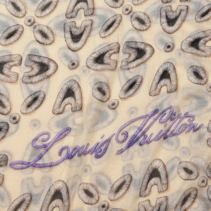 Louis Vuitton Cashmere Silk Stole Beige 4 of 5