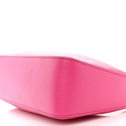 Givenchy Tumbled Calfskin Small Moon Cut Out Shoulder Bag Neon Pink 10 of 10