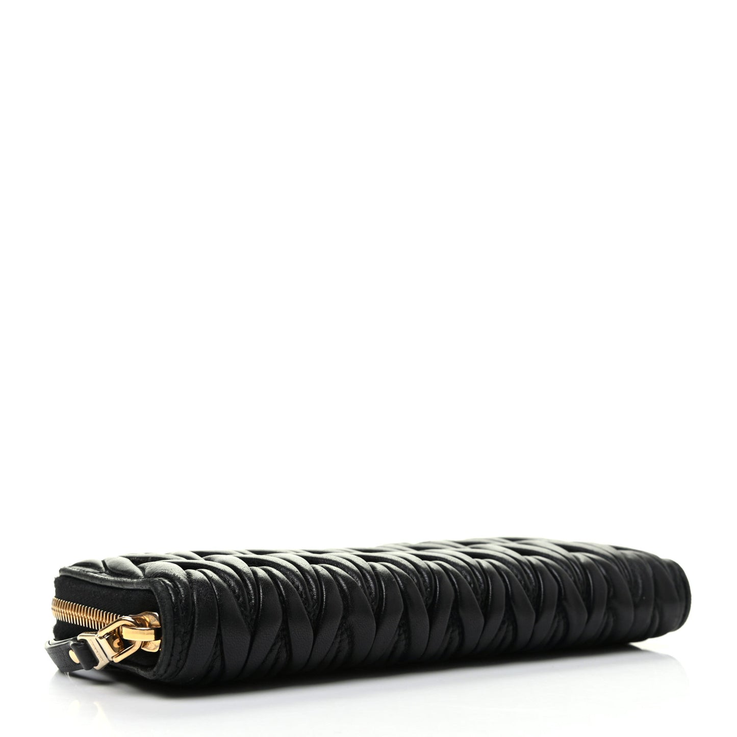 Matelasse Zip Around Wallet Black