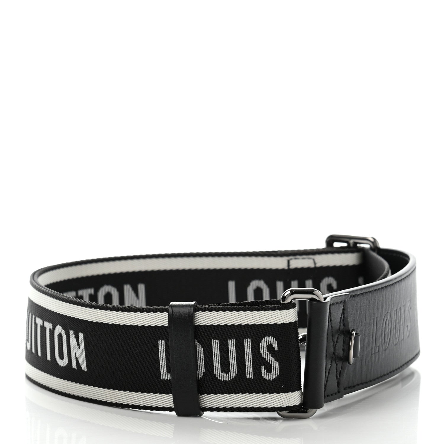 Louis Vuitton Nylon Jacquard Sporty Bandouliere Shoulder Strap Black 2 of 6