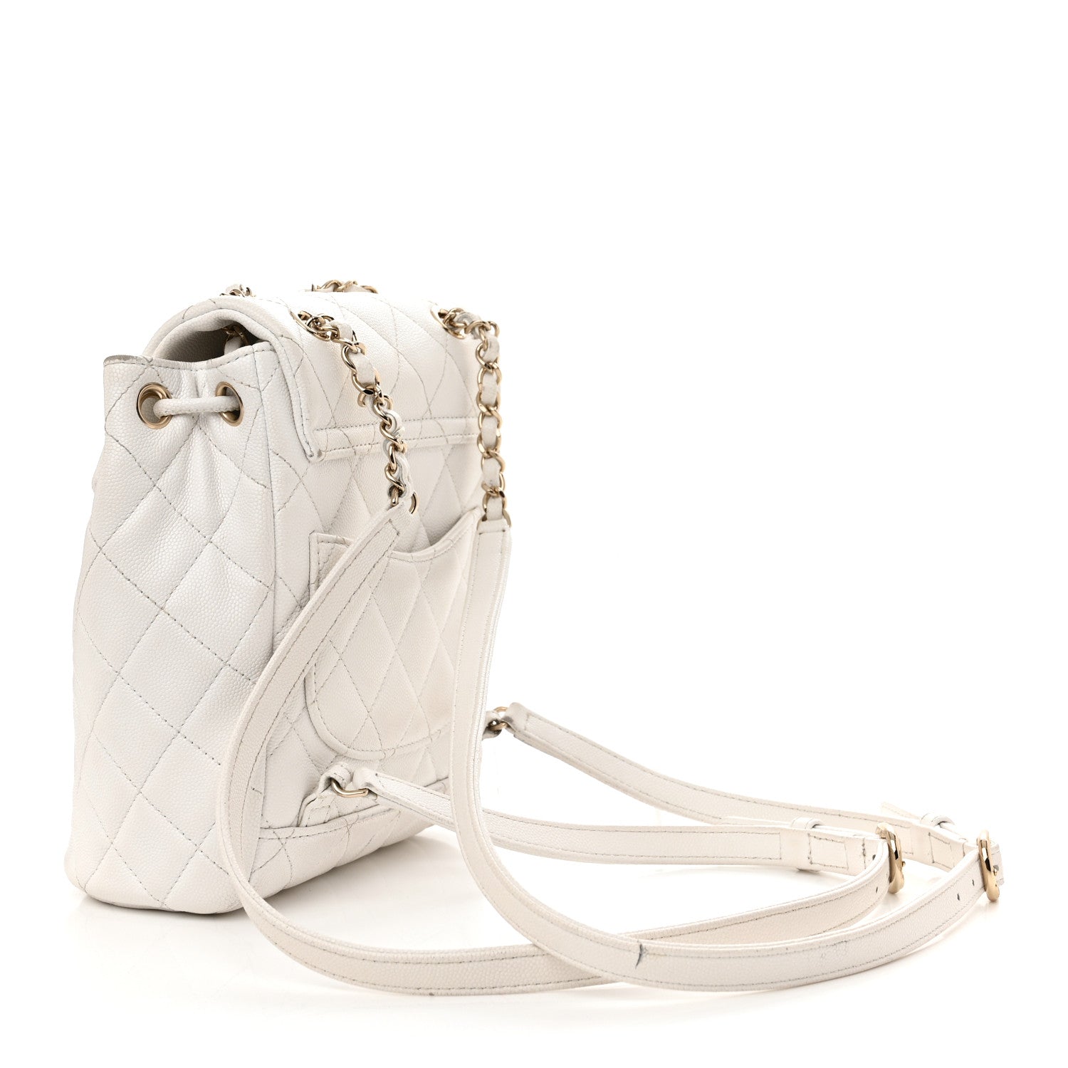 Chanel Caviar Quilted Mini Urban Spirit Backpack White 2 of 30